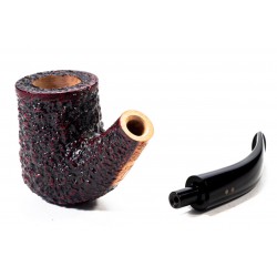 Pipa in Radica Radice Rind Rusticata Bent Billiard