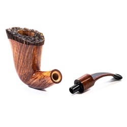 Briar Pipe Amorelli Penna Di San Michele Bent Billiard