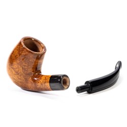 Pipa Chacom Olive Horn Liscia Mod. 42 Bent Billiard