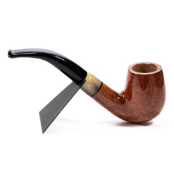 Pipa Chacom Olive Horn Liscia Mod. 42 Bent Billiard