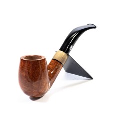 Pipa Chacom Olive Horn Liscia Mod. 42 Bent Billiard