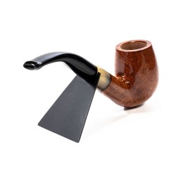 Pipa Chacom Olive Horn Liscia Mod. 42 Bent Billiard