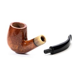 Pipa Chacom Olive Horn Liscia Mod. 42 Bent Billiard