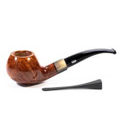 Pipa Chacom Olive Horn Liscia Mod. 262 Bent Apple