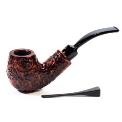 Pipa in Radica Winslow Crown Viking Rusticata Bent