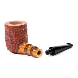 Pipa in Radica Radice Rind Rusticata Billiard