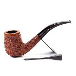 Pipa in Radica Radice Rind Rusticata Bent