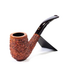 Pipa in Radica Radice Rind Rusticata Bent