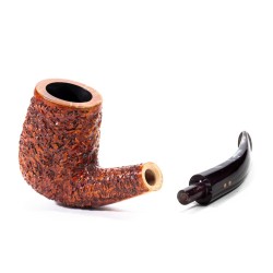 Pipa in Radica Radice Rind Rusticata Bent