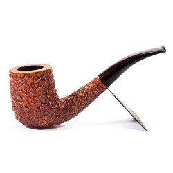 Pipa in Radica Radice Rind E Rusticata Bent Billiard