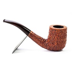 Pipa in Radica Radice Rind E Rusticata Bent Billiard