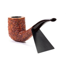 Pipa in Radica Radice Rind E Rusticata Bent Billiard