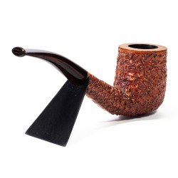 Pipa in Radica Radice Rind E Rusticata Bent Billiard