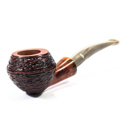 Pipe Santambrogio Rusticated Bent Rhodesian