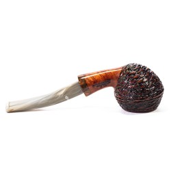 Pipe Santambrogio Rusticated Bent Rhodesian