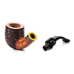 Briar Pipe Santambrogio Rusticated Bent Pot