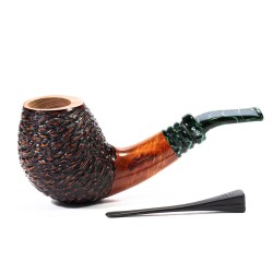 Pipa in Radica Santambrogio Rusticata Bent