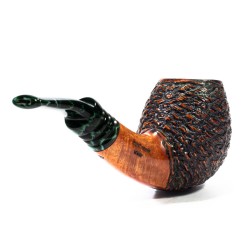 Pipa in Radica Santambrogio Rusticata Bent