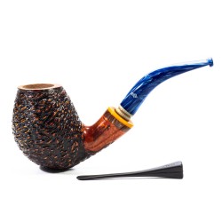 Pipa in Radica Santambrogio Rusticata Bent