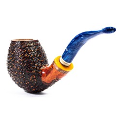 Pipa in Radica Santambrogio Rusticata Bent