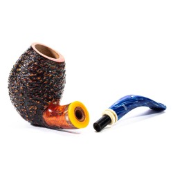 Pipa in Radica Santambrogio Rusticata Bent