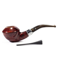 Pipa in Radica Santambrogio Red Liscia Bent Rhodesian