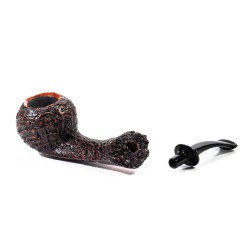 Briar Pipe C-Pipe Group 6 Sandblasted Bent Apple