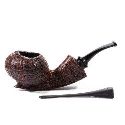 Briar Pipe C-Pipe Group 6 Sandblasted Bent Apple