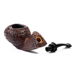 Briar Pipe C-Pipe Group 6 Sandblasted Bent Apple