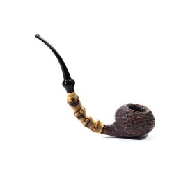 Briar Pipe C-Pipe Group 3 Sandblasted Bent Apple