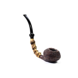 Briar Pipe C-Pipe Group 3 Sandblasted Bent Apple