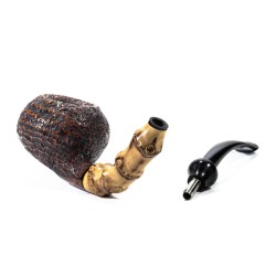 Briar Pipe C-Pipe Group 3 Sandblasted Bent Apple