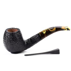 Pipa Savinelli Paloma Rusticata 677 KS Bent Billiard