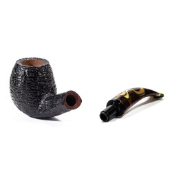 Pipa Savinelli Paloma Rusticata 677 KS Bent Billiard