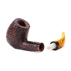 Pipa Savinelli Miele Rusticata 670 KS Bent Billiard