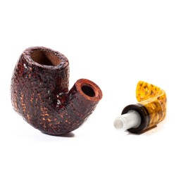 Pipa Savinelli Miele Rusticata 614 Full Bent