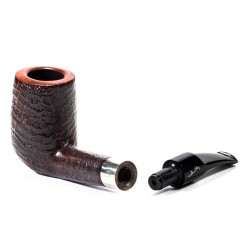 Pipa Savinelli Autograph Sabbiata Bent Billiard