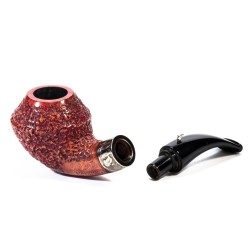 Pipe L'Anatra Dalle Uova D'Oro Rusticated Bent Rhodesian