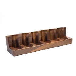 Pipe Stand Lubinski "Chair" in Walnut - 6 Places