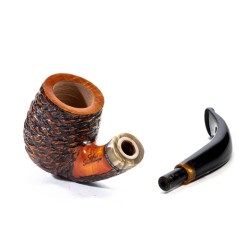 Pipa Santambrogio Rusticata Bent Billiard