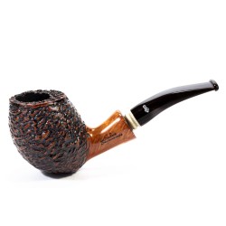 Pipa Radica Santambrogio Rusticata Bent Billiard