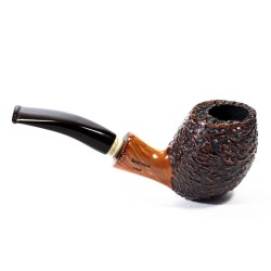 Pipa Radica Santambrogio Rusticata Bent Billiard