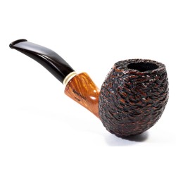 Pipa Radica Santambrogio Rusticata Bent Billiard