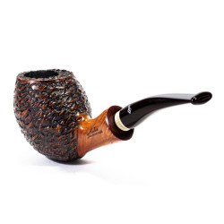 Pipa Radica Santambrogio Rusticata Bent Billiard