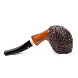 Pipa Radica Santambrogio Rusticata Bent Billiard