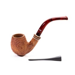 Pipe Santambrogio Rusticated Natural Bent Egg