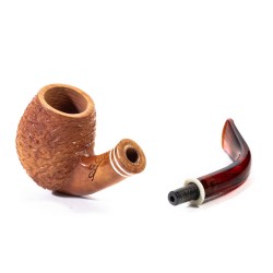 Pipe Santambrogio Rusticated Natural Bent Egg