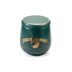 Ceramic Tobacco Jar Sherlock Holmes Green