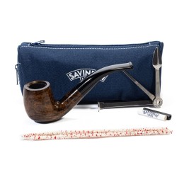 Pipe Savinelli One Starter Kit 601 Smooth Bent Billiard