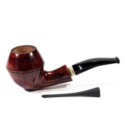 Pipa in Radica Santambrogio Red Liscia Bent Bulldog